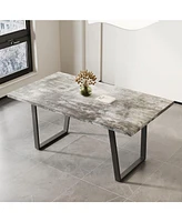 Modern 6-Person Dining Table (62.9")