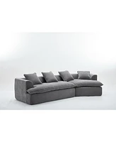 Modular Sofa, Ottoman, Anti-Wrinkle Fabric, Corner Sectional, Spacious