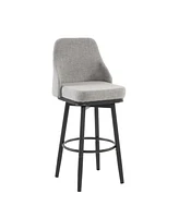 swivel bar & couter stool, 24"&30" adjustable, (set of 2) Fabric color Light grey