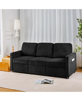 Retractable 3-Seater Sofa: Easy Assembly, Ideal for Compact Spaces