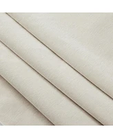 Cream Chenille Sectional Sofa with Ottoman and Pillows