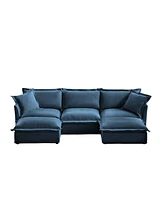 U-Shaped Sectional with French Edges