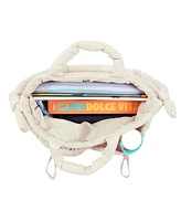 J World Puffy Convertible Tote with Adjustable Handles and Spacious Compartments