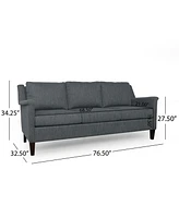Contemporary Upholstered Sofa with Birch Wood Legs for Classy Comfort
