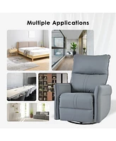 Rocking Recliner Chair,360 Degree Swivel Nursery Rocking Chair, Glider Chair, Modern Small Rocking Swivel Recliner Chair for Bedroom, Living Room Chai