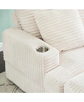 39-inch Spring upholstered armchair and Ottoman set