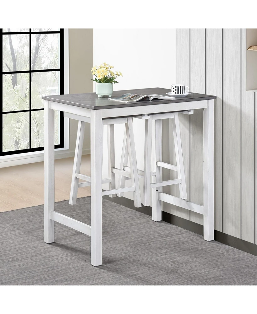3 Pieces Counter Set Hanging Stool Easy To Clean For Small Space