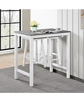 3 Pieces Counter Set Hanging Stool Easy To Clean For Small Space