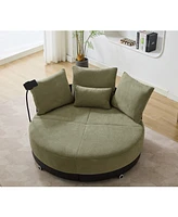 Oversized Swivel Chair with Adjustable Phone Stand, 360 Rotation, Polyester (Anti-Wrinkle) - 52.75