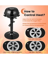 1600W Electric Bbq Grill with Removable Non-Stick Warming Rack