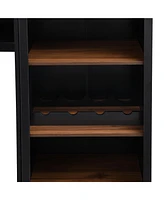 Farmhouse Entertainment Center with Bookshelf, 70" Tv