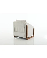 Chenille Upholstered Armchair with Cushioned Comfort