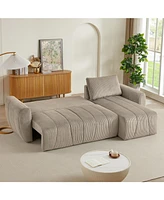 Convertible Sectional Sofa Couch, Modern Fabric 3 Seater L-Shaped Couch for Living Room, Apartment, Office, Small Space
