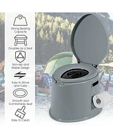 5L Portable Travel Toilet with Paper Holder for Outdoor