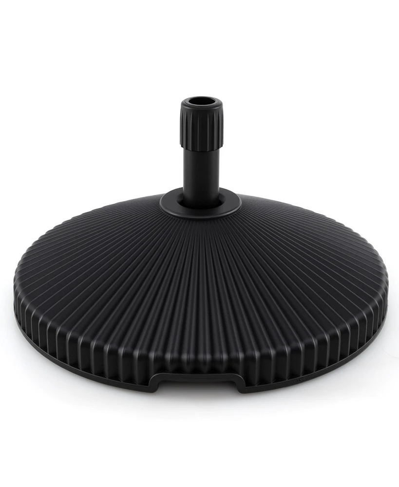 Water and Sand Filled Outdoor Umbrella Stand with Shell Texture and 3 Coupler Sizes