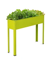 Metal Raised Garden Bed with Legs and Drainage Hole
