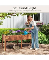 Large Raised Garden Bed with Drainage Holes and 6 Supporting Legs