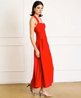 Line & Dot Women's Greta Halter Sleeveless Maxi Dress
