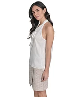 Calvin Klein Women's Tie-Neck Sleeveless Blouse