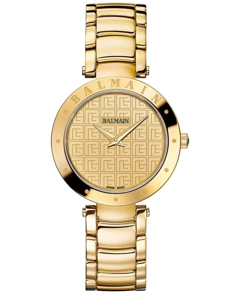 Balmain Women's Swiss Balmainia Gold Pvd Stainless Steel Bracelet Watch 33mm