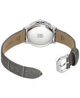 Certina Women's Swiss Ds-8 Gray Leather Strap Watch 31mm
