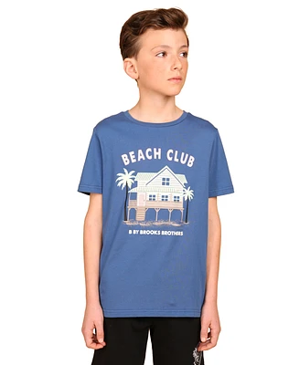 Brooks Brothers Big Boys Beach Club Graphic T-Shirt