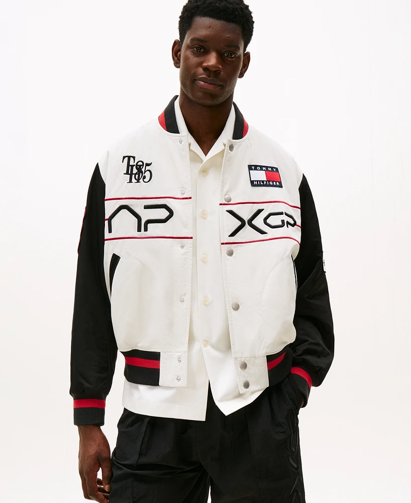 Tommy Hilfiger x Apxgp Collection Men's Satin Varsity Jacket