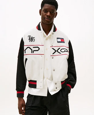 Tommy Hilfiger x Apxgp Collection Men's Satin Varsity Jacket