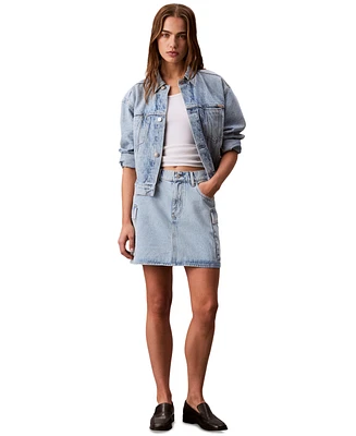 Calvin Klein Jeans Women's Denim Cargo Mini Skirt