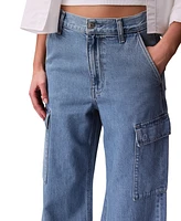 Calvin Klein Jeans Women's High-Rise Wide-Leg Cargo