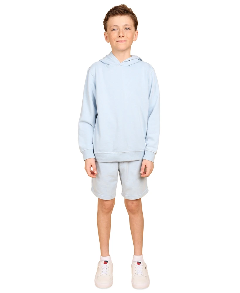 B By Brooks Brothers Big Boys Wave Rider Graphic French Terry Hoodie