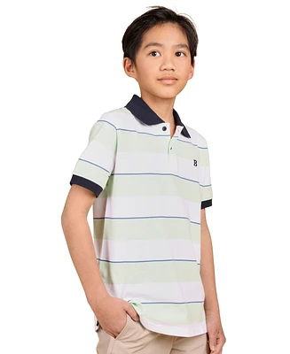 B By Brooks Brothers Big Boys Striped Polo Shirt