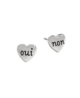 Oui Non Heart Stud Earrings