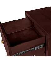 Wooden 2-Drawer Nightstand – Solid and Composite Wood Construction