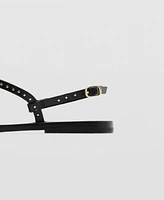 Mango Women's Mini Studs Leather Sandals