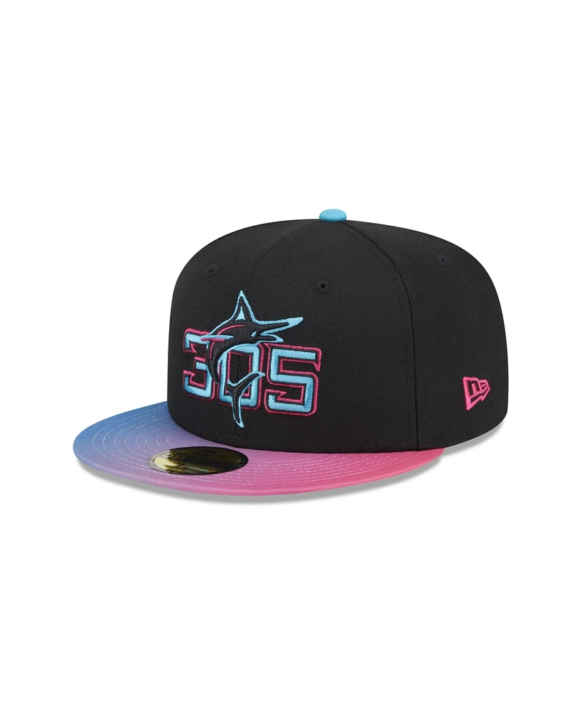 New Era Men's Black Miami Marlins 2025 City Connect 59FIFTY Hat