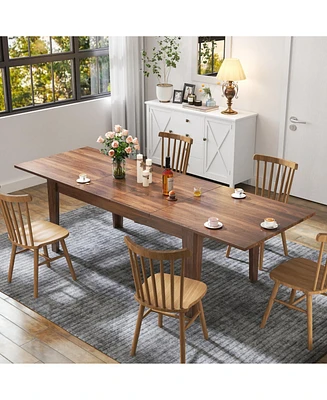 Dining Table , 106.3 in Large Extendable Kitchen Table