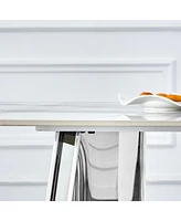 Luxurious Jade Slab Dining Table with Butterfly Legs