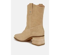 Emberly Suede Square Toe Ankle Boots