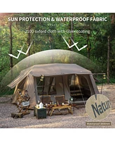 Naturehike Village Camping Tent,4/6/8 Person Tents for Camping, 60S Easy Setup Instant Tent for Family Camping