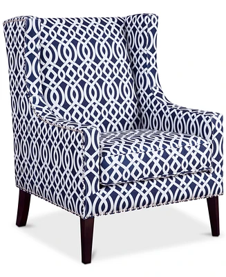 Madison Park Barton Fabric Accent Chair with Nailheads