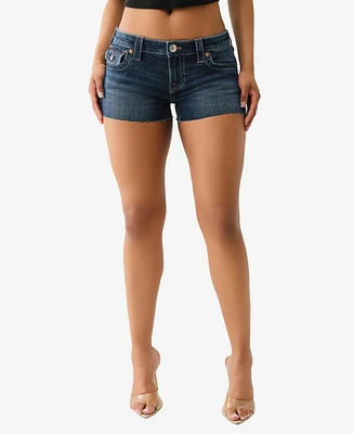 True Religion Women's I Love Joey Zip Fly Shorts