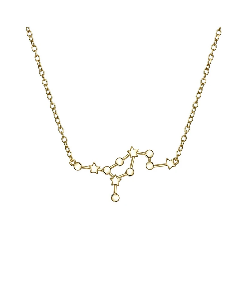 Bling Jewelry Delicate Celestial Astrology Zodiac Virgo Constellation Stars Necklace Gold Plated Sterling Silver