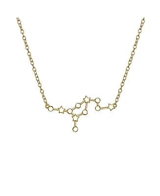 Bling Jewelry Delicate Celestial Astrology Zodiac Virgo Constellation Stars Necklace Gold Plated Sterling Silver