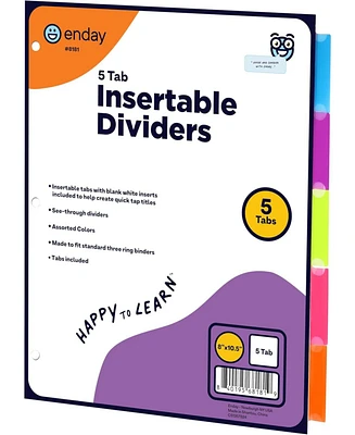 Binder Dividers with Tabs, Dividers for 3 Ring Binder Standard Index Folder Dividers