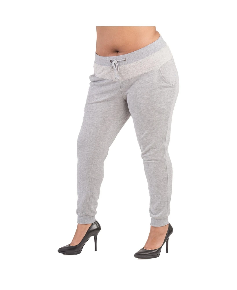 Plus French Terry Drawstring Jogger Pants