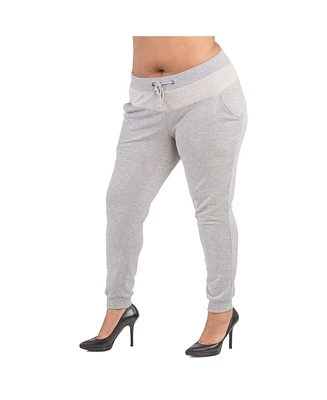 Plus French Terry Drawstring Jogger Pants
