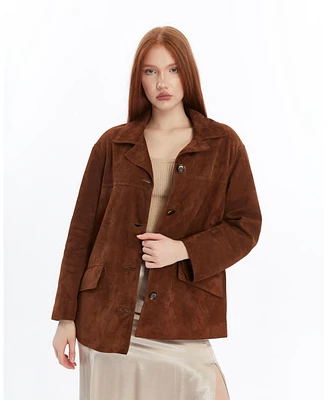 Furniq Uk Women's Suede Jacket, Created for Macy's
