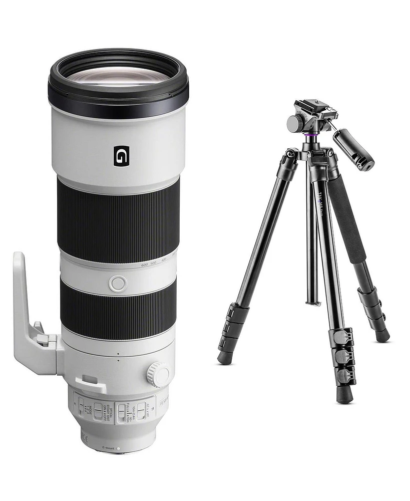 Sony Fe 200-600mm f/5.6-6.3 G Oss Lens for Sony E with Vanguard Alta Pro 264AT 4-Section Al Tripod and Tbh-100 Head