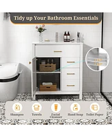 Single Bathroom Vanity with 2 Drawers and 1 Door